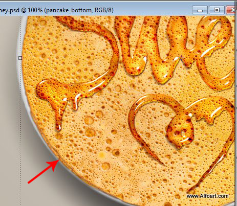Honey leaking effect on the delicious pancake. Honey, sweet text effect, honey drops, realistic honey effect liquid honey, thin russian pancake.